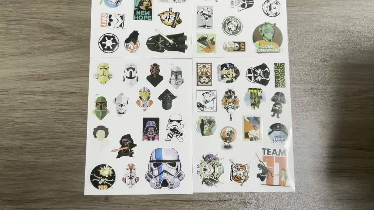 50 Pegatinas con temática de Star Wars
