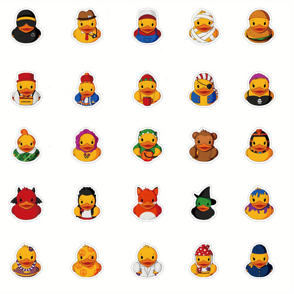 200 Pegatinas de patito de goma