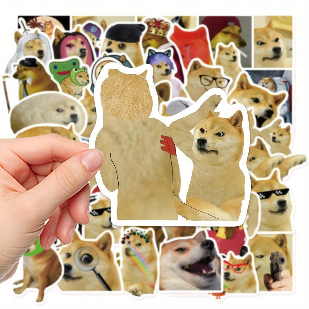 50 pegatinas divertidas de memes de perros