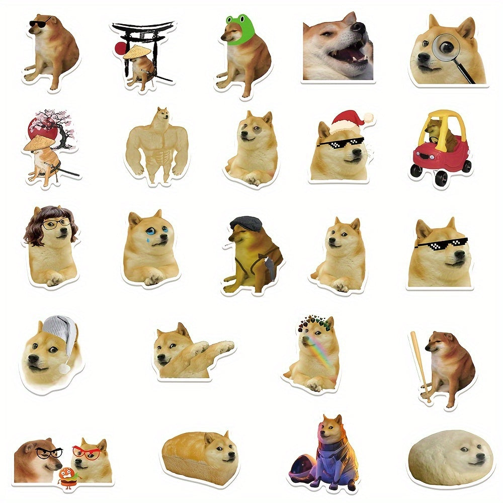 50 pegatinas divertidas de memes de perros