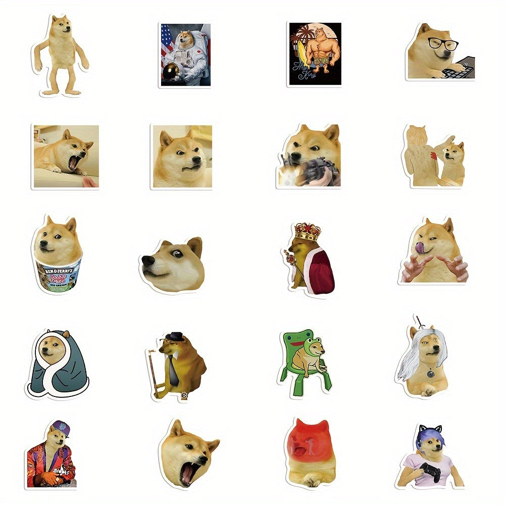50 pegatinas divertidas de memes de perros
