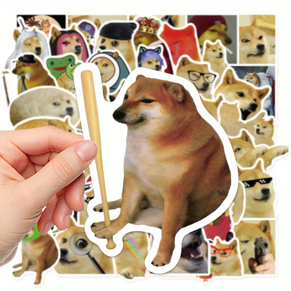 50 pegatinas divertidas de memes de perros