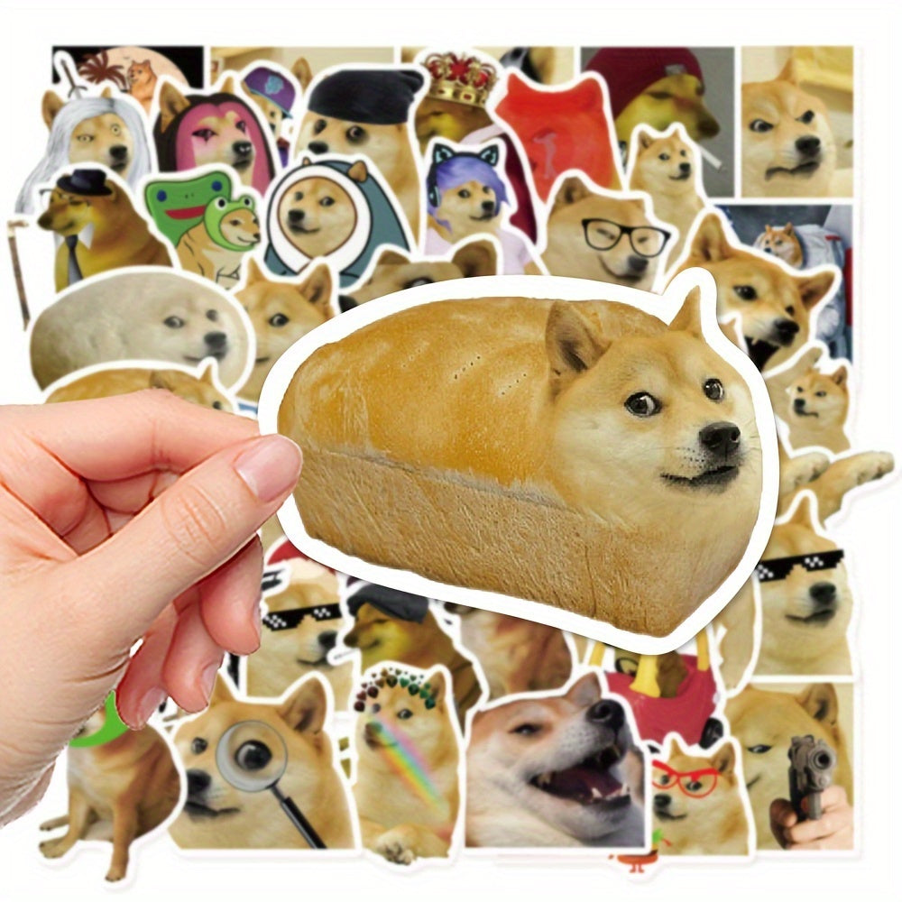 50 pegatinas divertidas de memes de perros