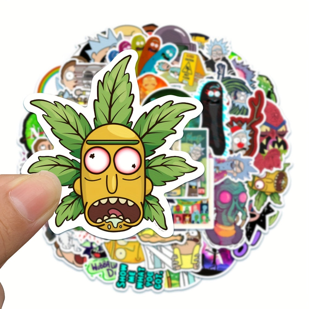 50 Pegatinas con temática Rick & Morty