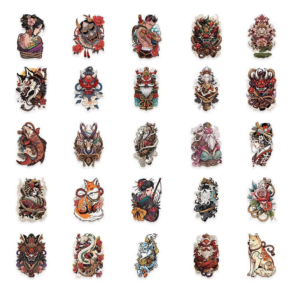 50 Pegatinas retro japonesas