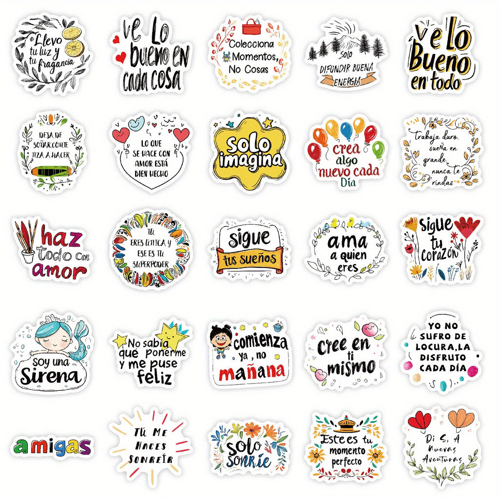 50 Pegatinas con frases motivacionales