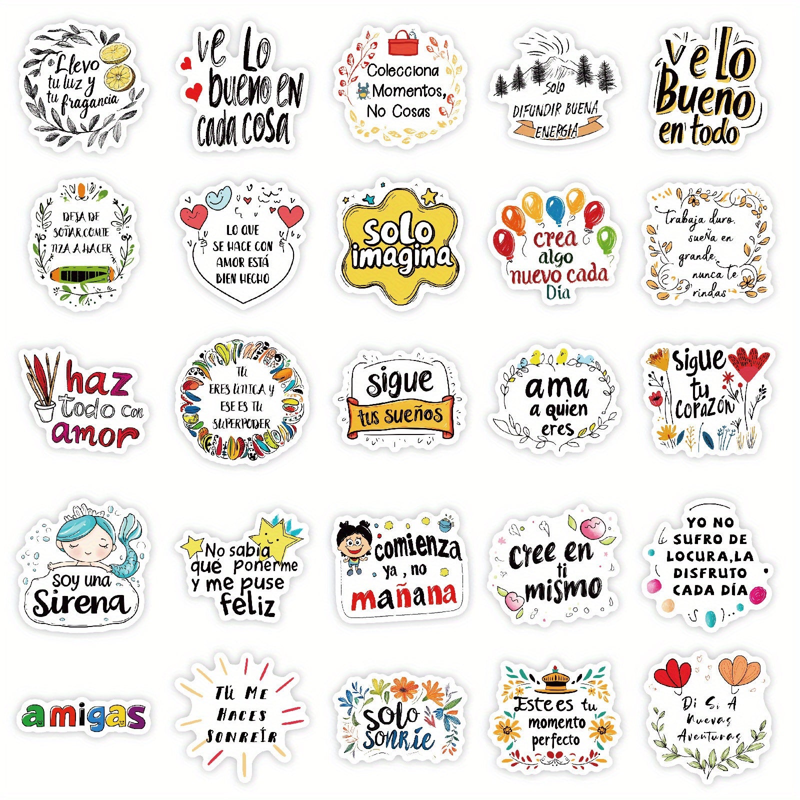 50 Pegatinas con frases motivacionales