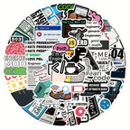 50 pegatinas de programación tipo caricatura
