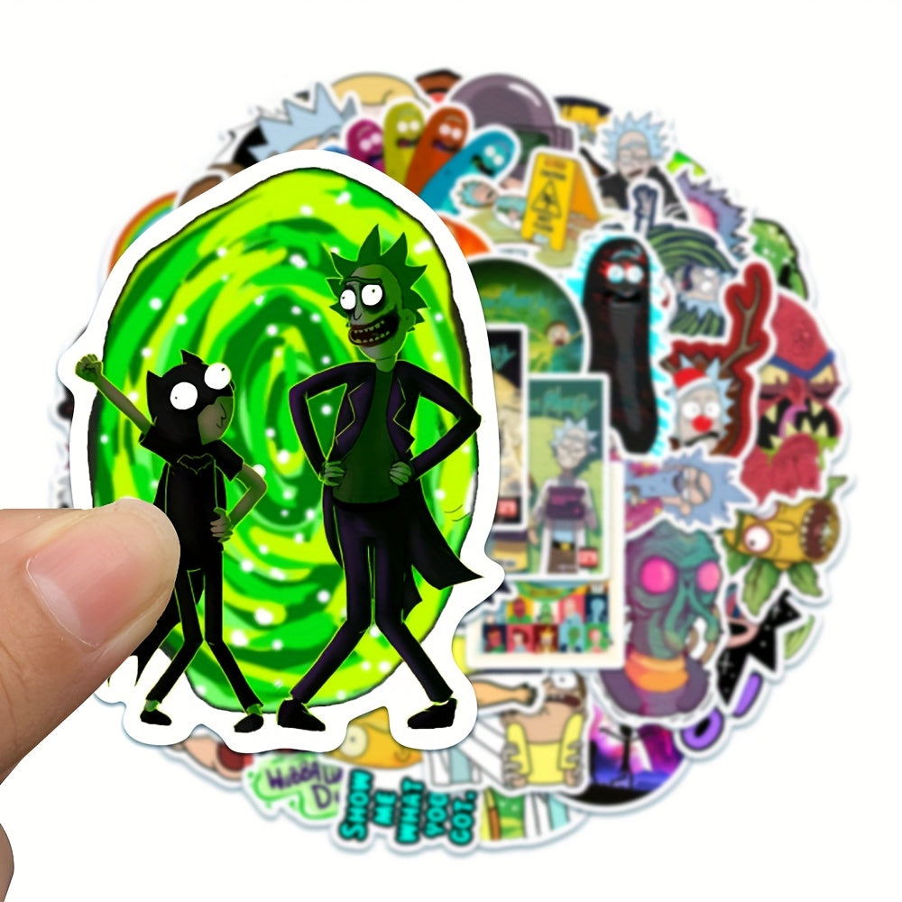 50 Pegatinas con temática Rick & Morty