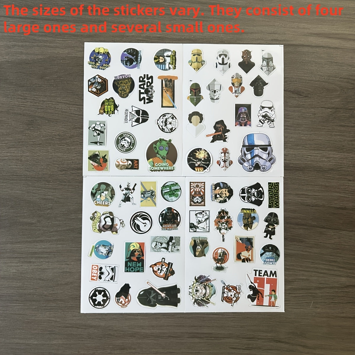 50 Pegatinas con temática de Star Wars