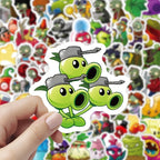 200 Pegatinas con temática Plantas vs Zombies