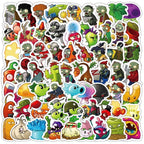 200 Pegatinas con temática Plantas vs Zombies