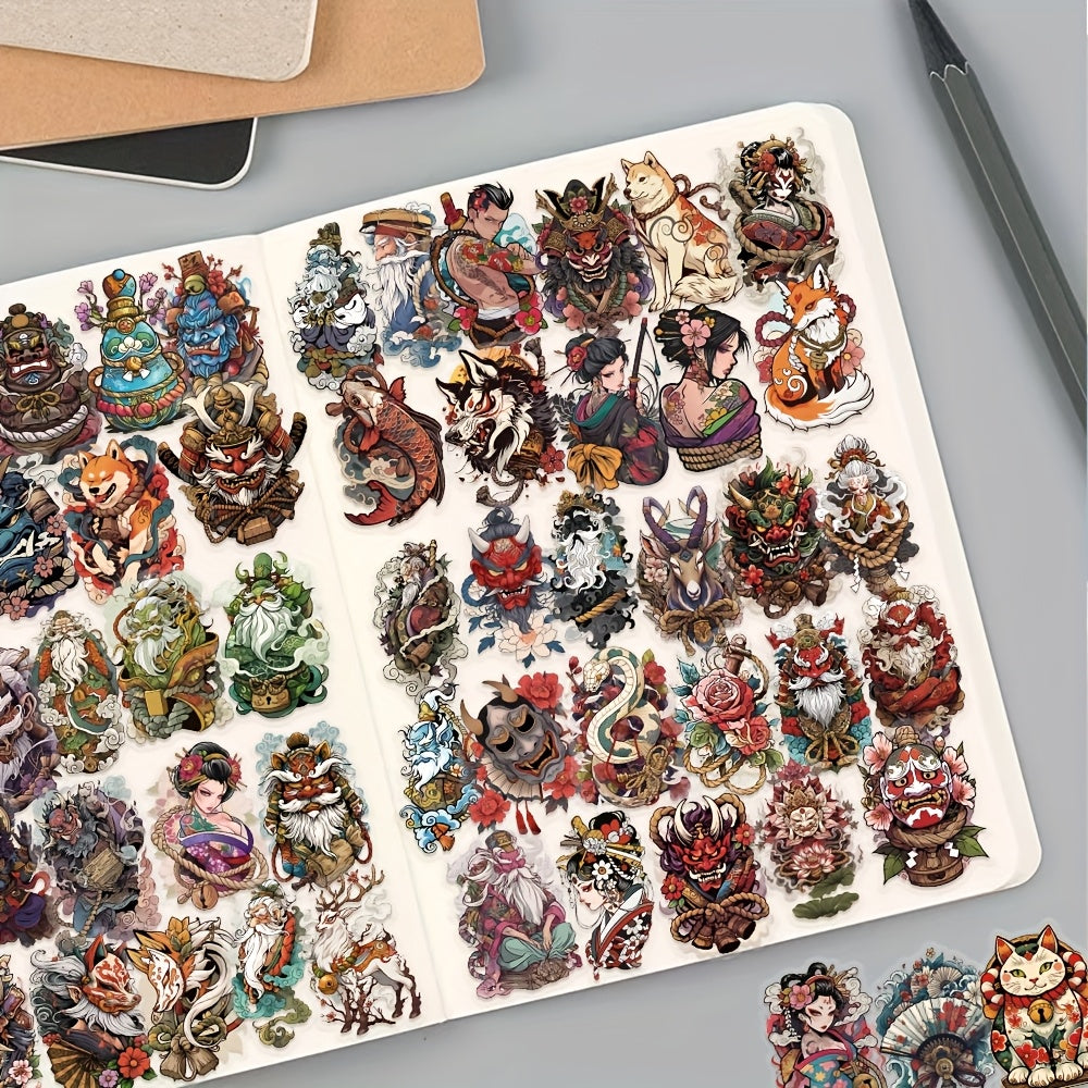50 Pegatinas retro japonesas