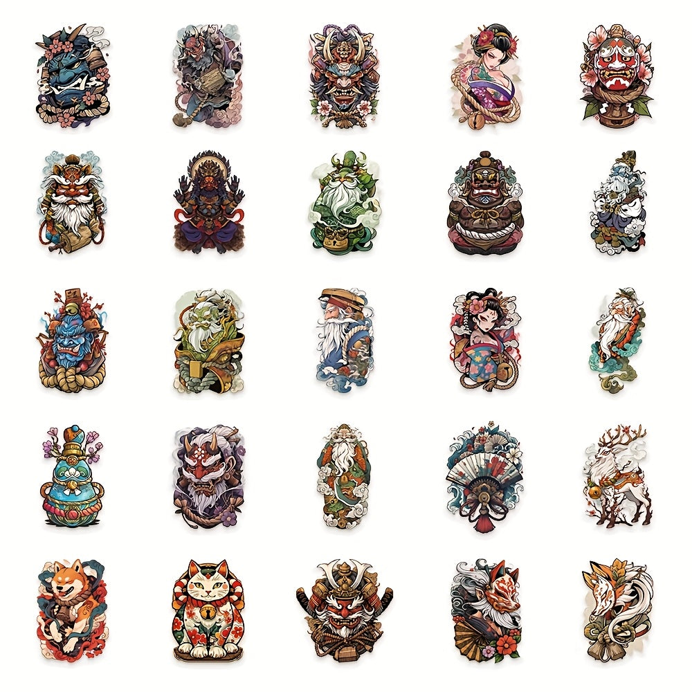 50 Pegatinas retro japonesas