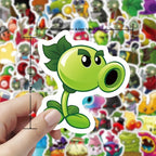200 Pegatinas con temática Plantas vs Zombies
