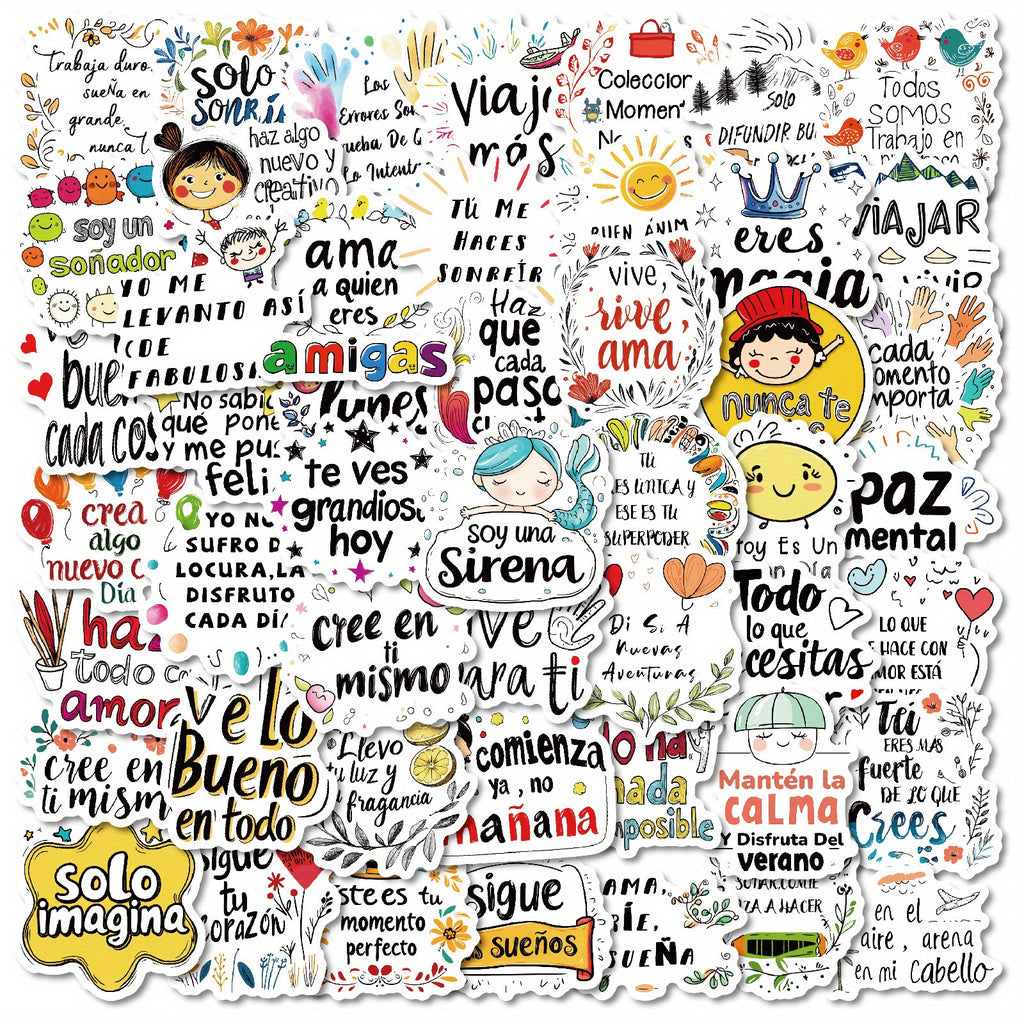 50 Pegatinas con frases motivacionales