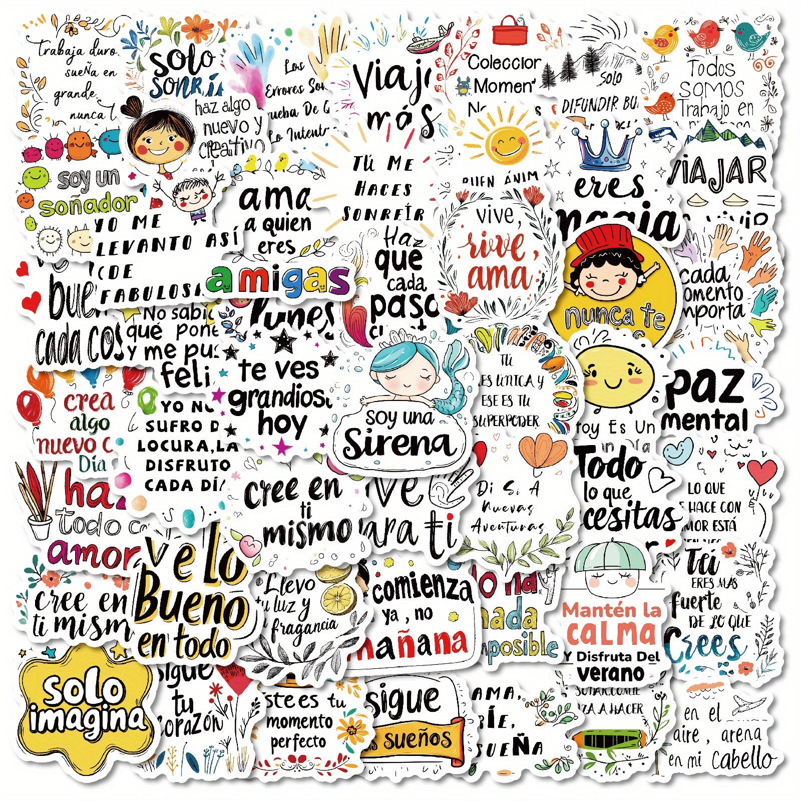 50 Pegatinas con frases motivacionales