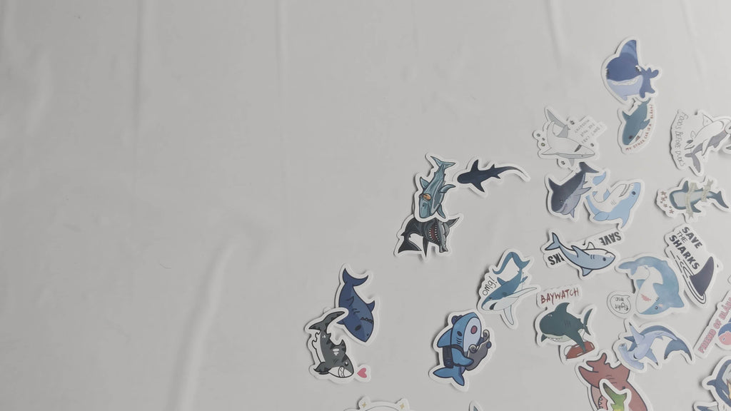 100 Pegatinas de tiburón
