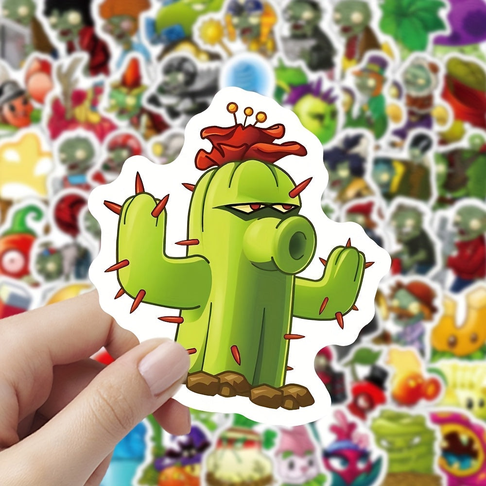 200 Pegatinas con temática Plantas vs Zombies