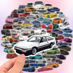 100 Pegatinas Graffiti de Coches de Carreras
