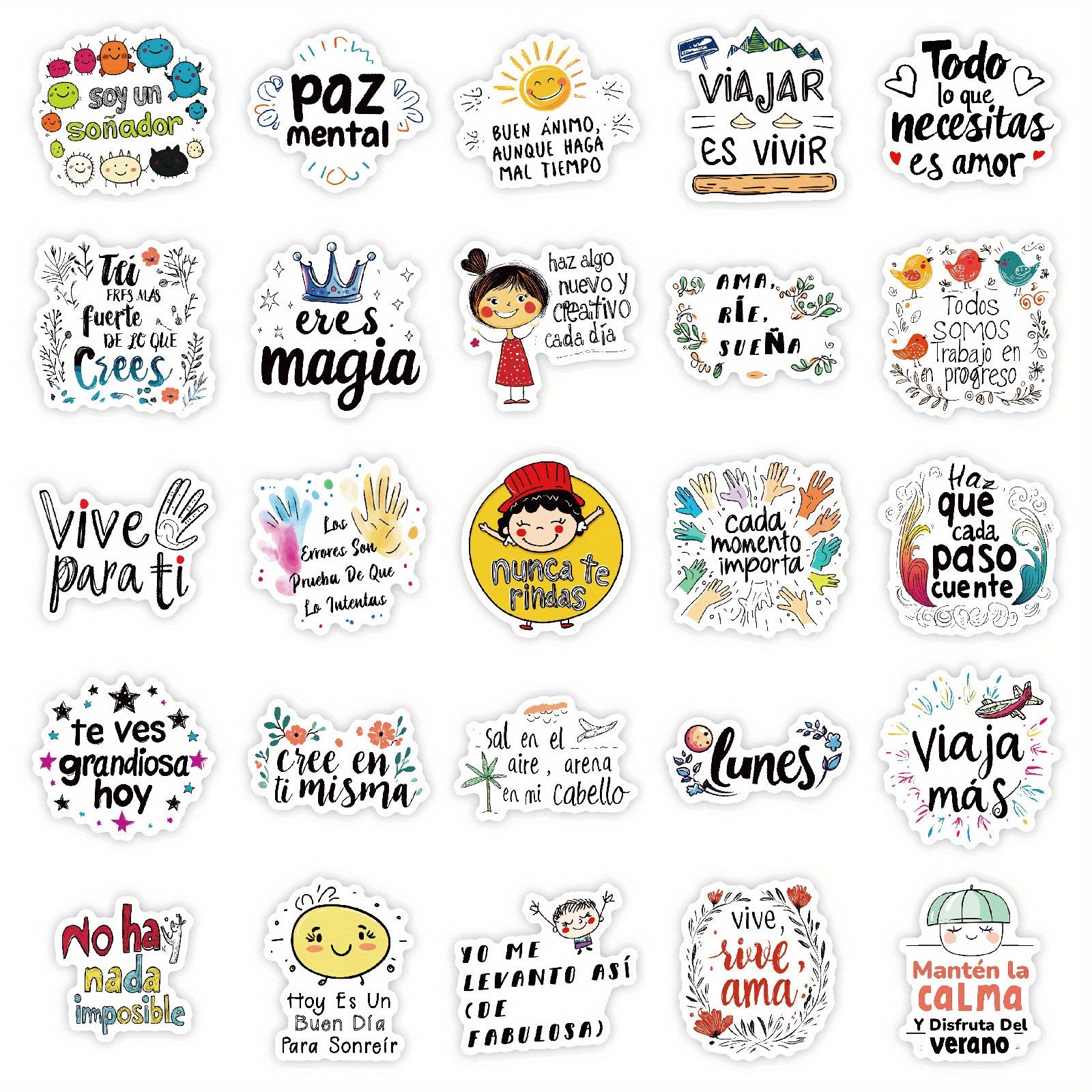 50 Pegatinas con frases motivacionales