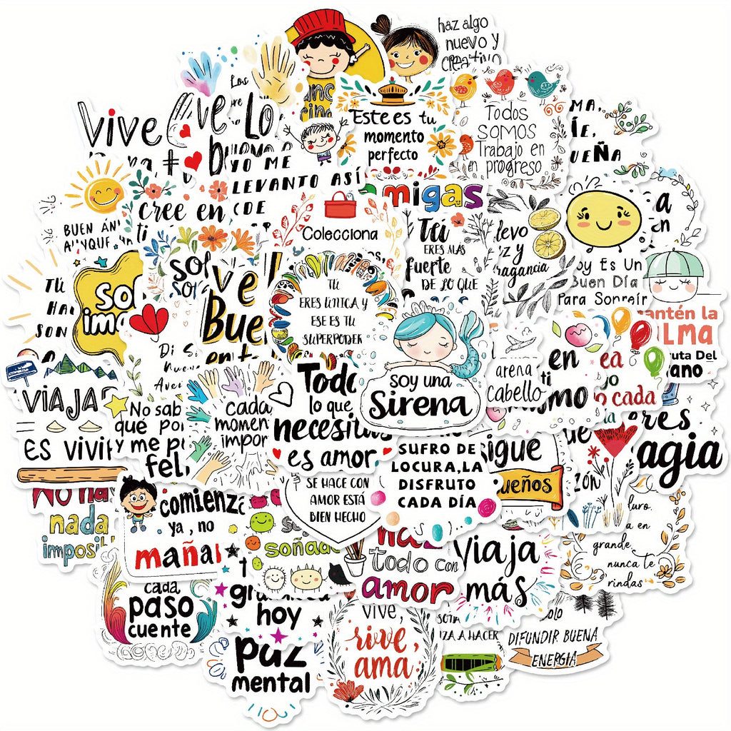 50 Pegatinas con frases motivacionales