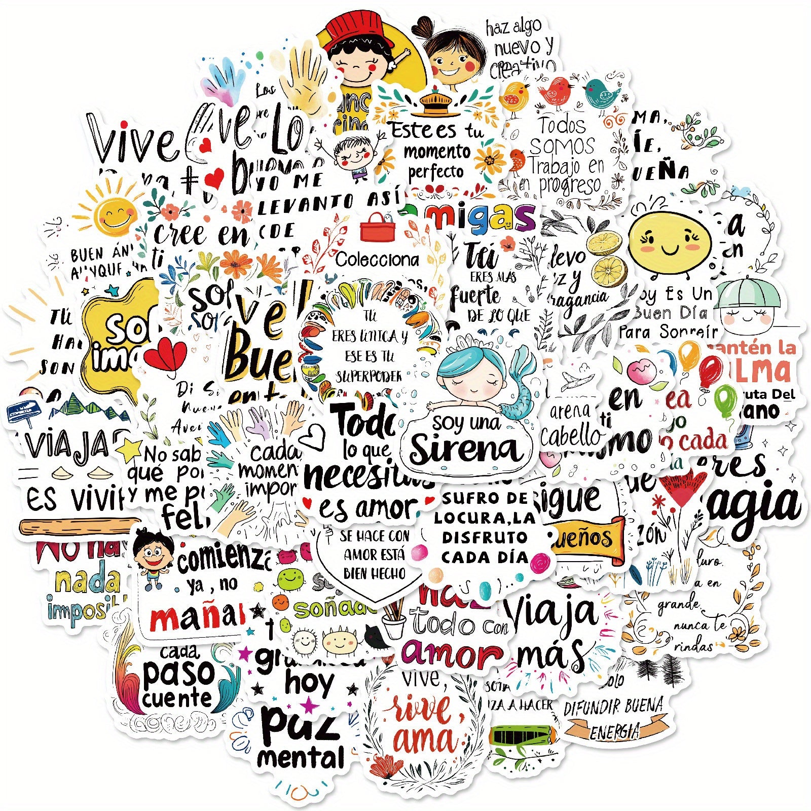 50 Pegatinas con frases motivacionales