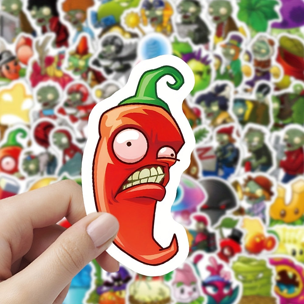 200 Pegatinas con temática Plantas vs Zombies