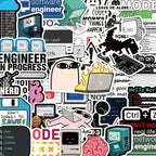 50 pegatinas de programación tipo caricatura