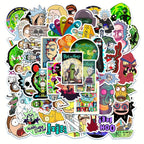 50 Pegatinas con temática Rick & Morty