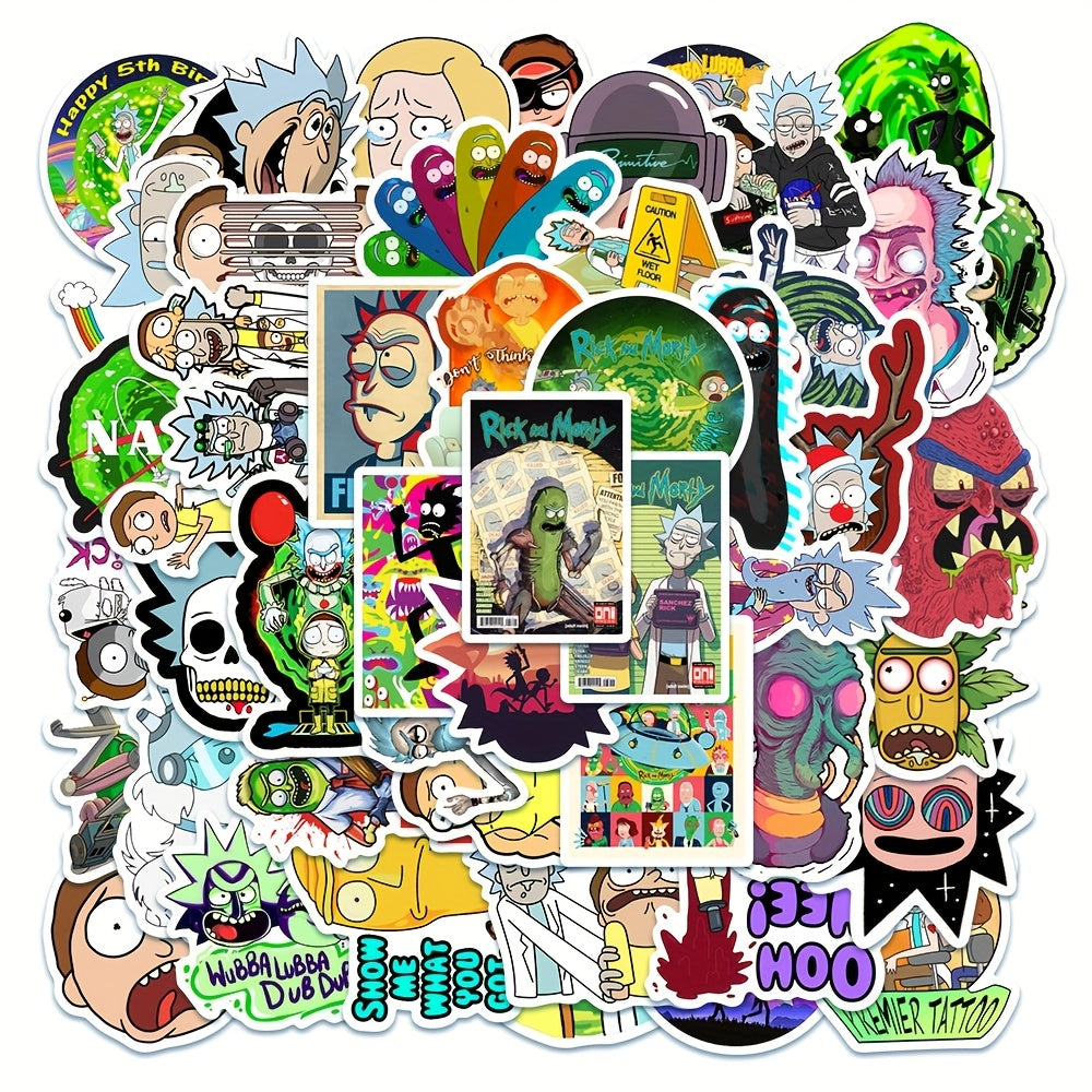 50 Pegatinas con temática Rick & Morty
